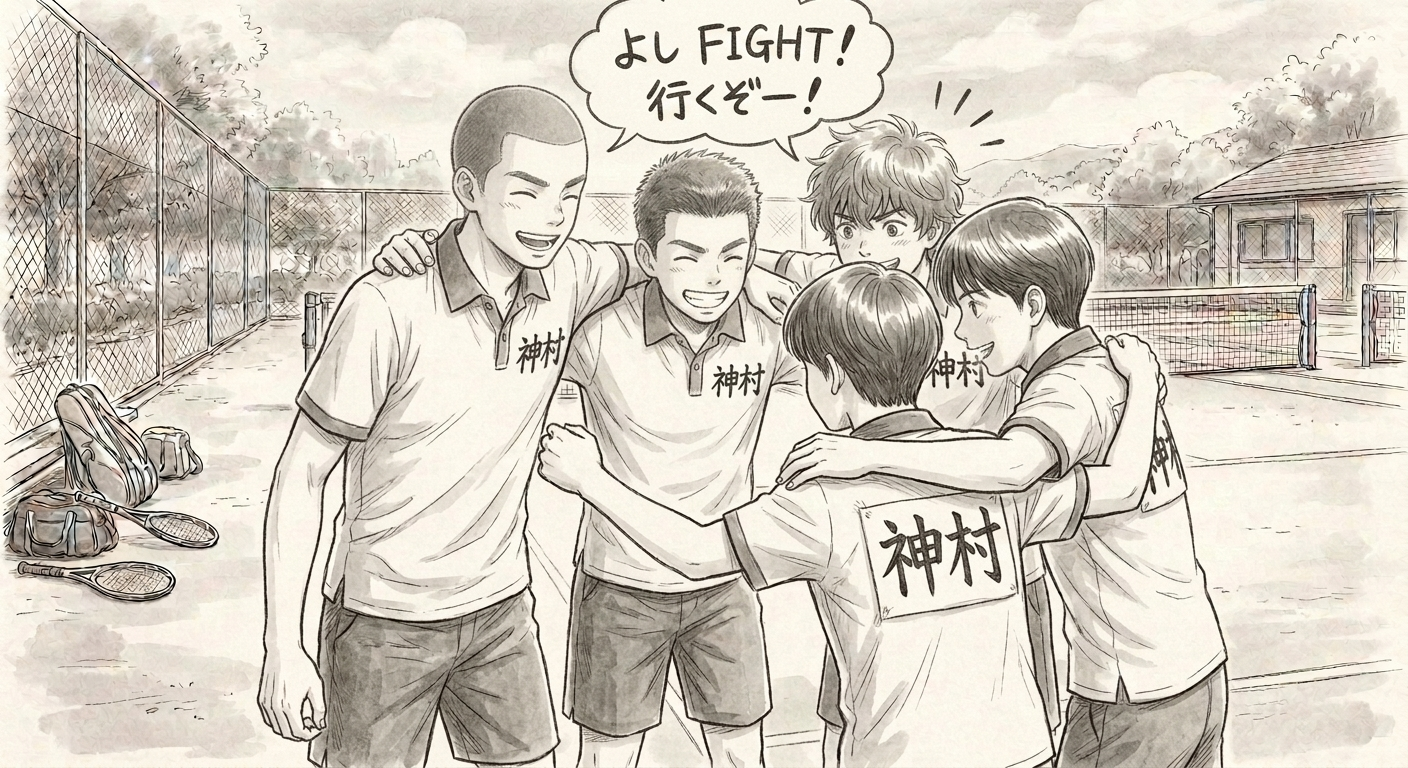 明日はインターハイ予選！男子テニス部の戦いを応援してください！